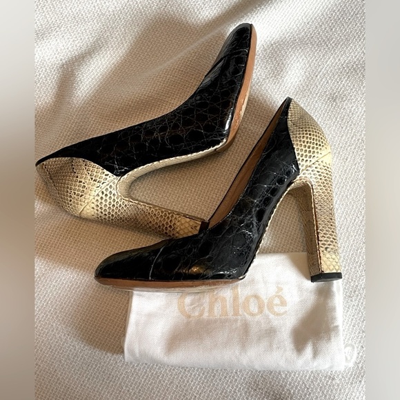 Chloe Shoes - Chloe reptile look pumps